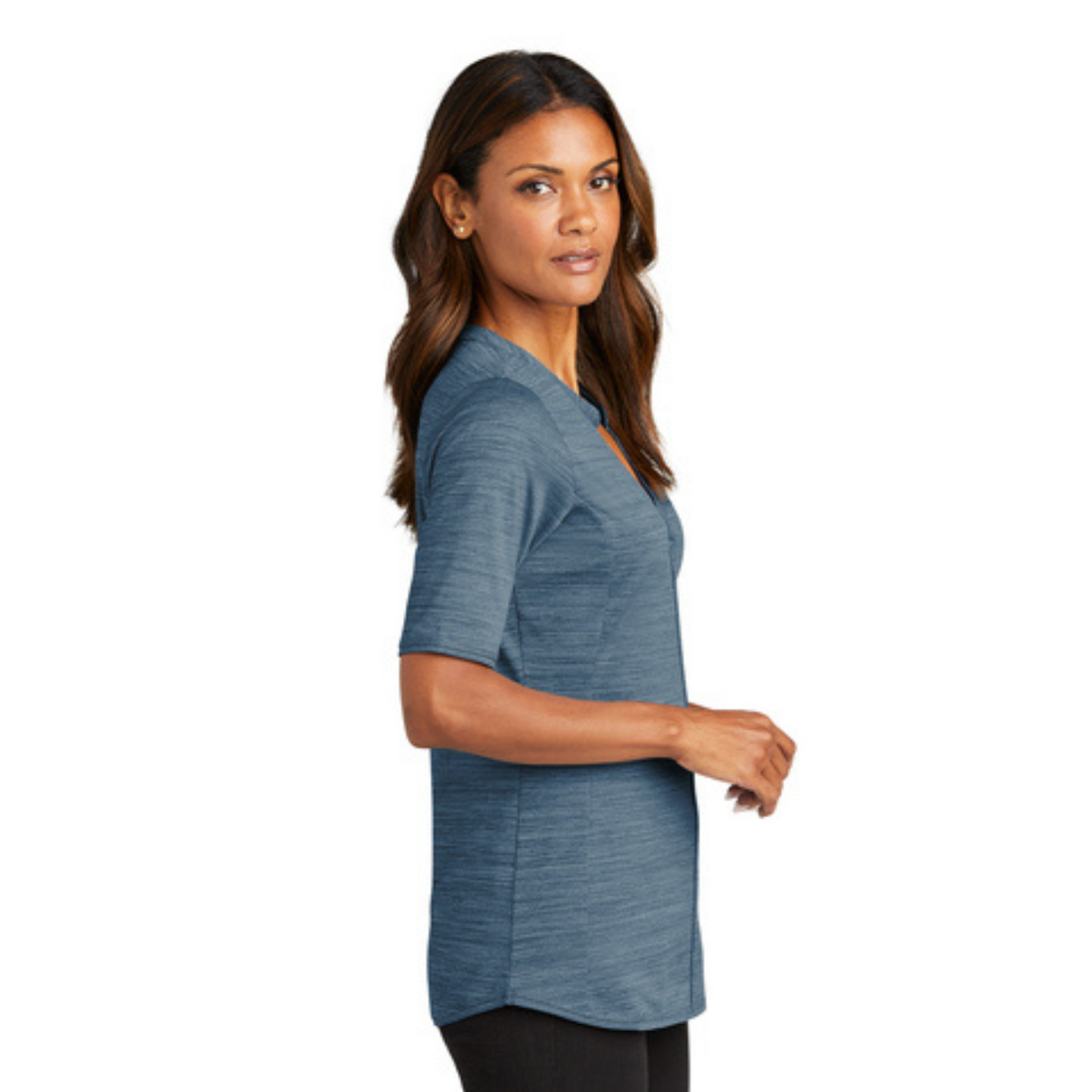 Port Authority ® Women's Stretch Heather Open Neck Top