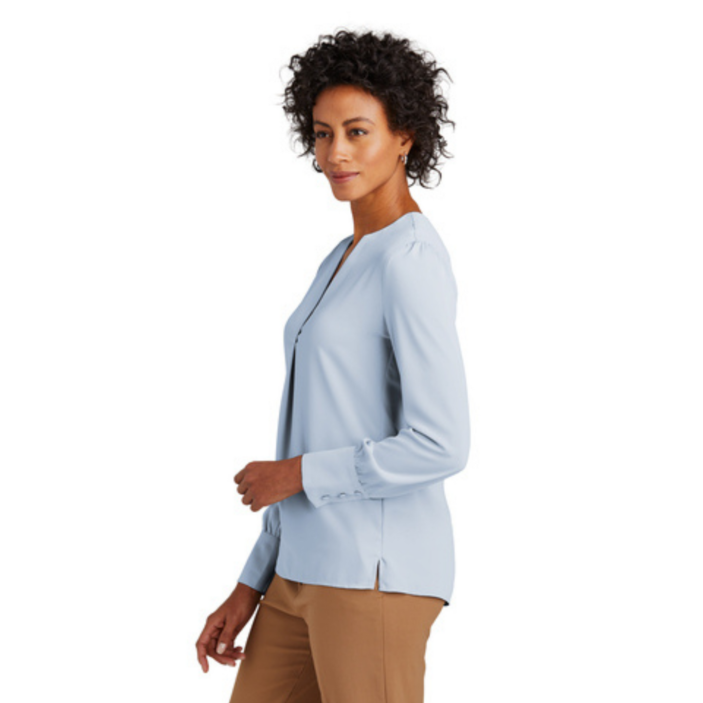 Brooks Brothers® Women’s Open-Neck Satin Blouse