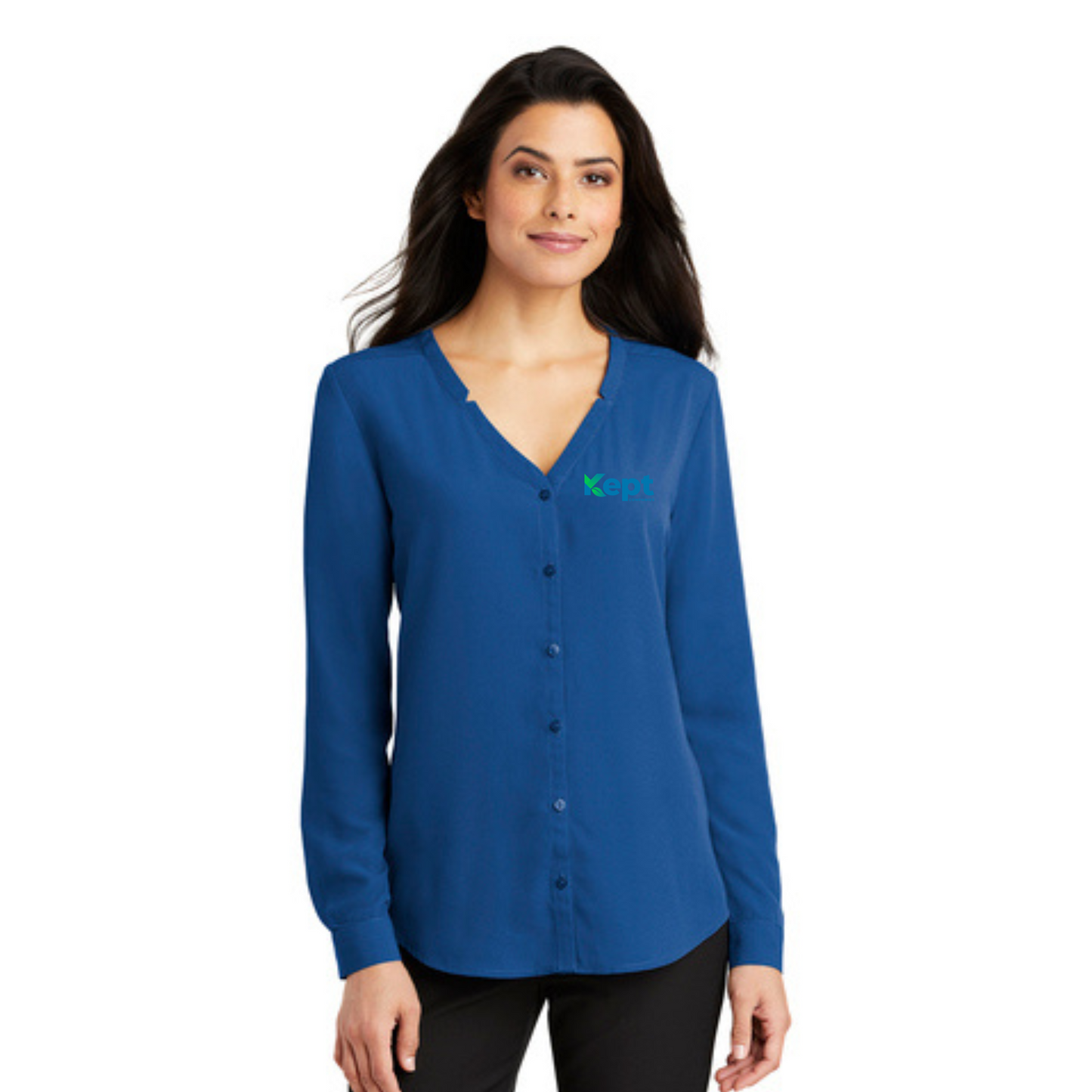Port Authority ® Women's Long Sleeve Button-Front Blouse