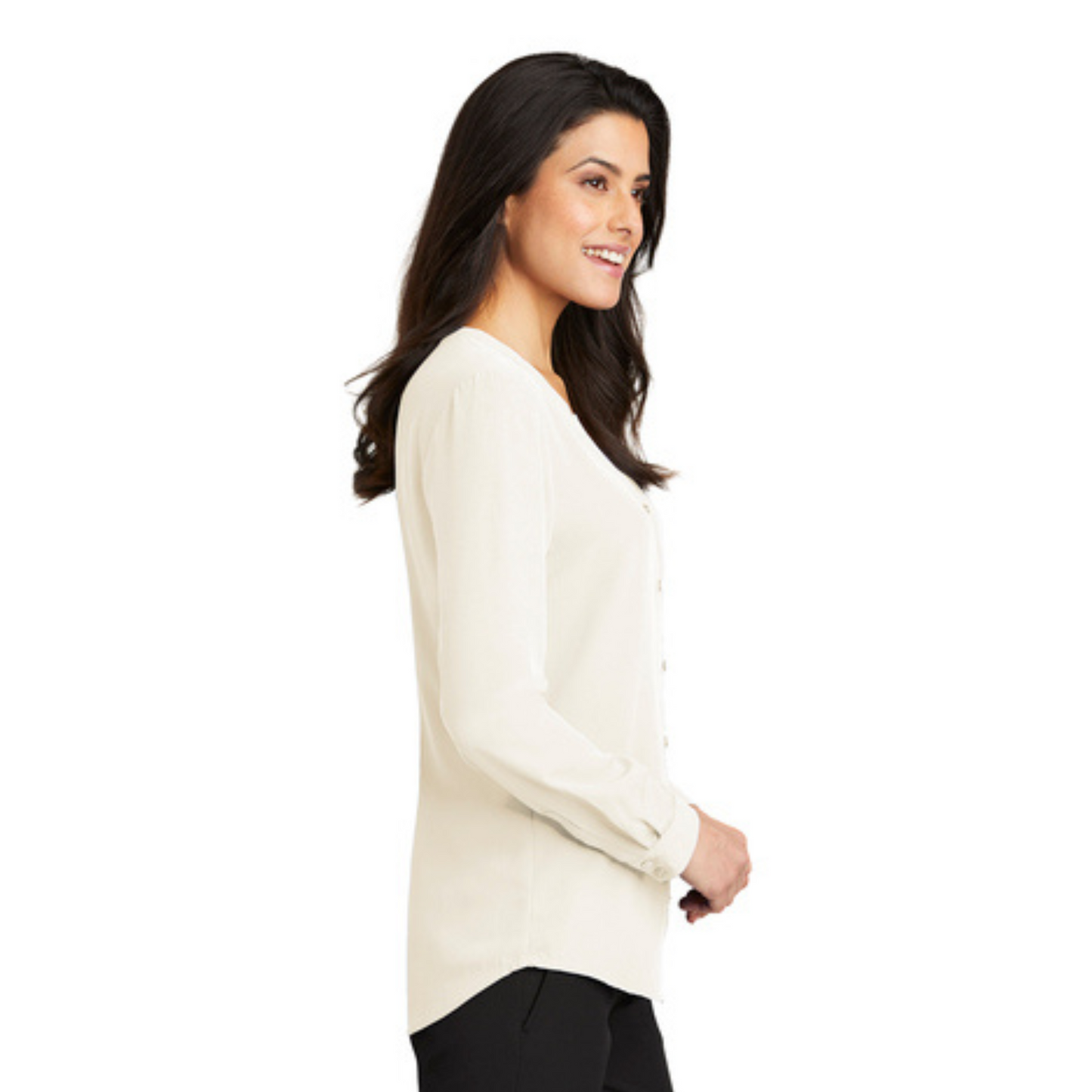 Port Authority ® Women's Long Sleeve Button-Front Blouse