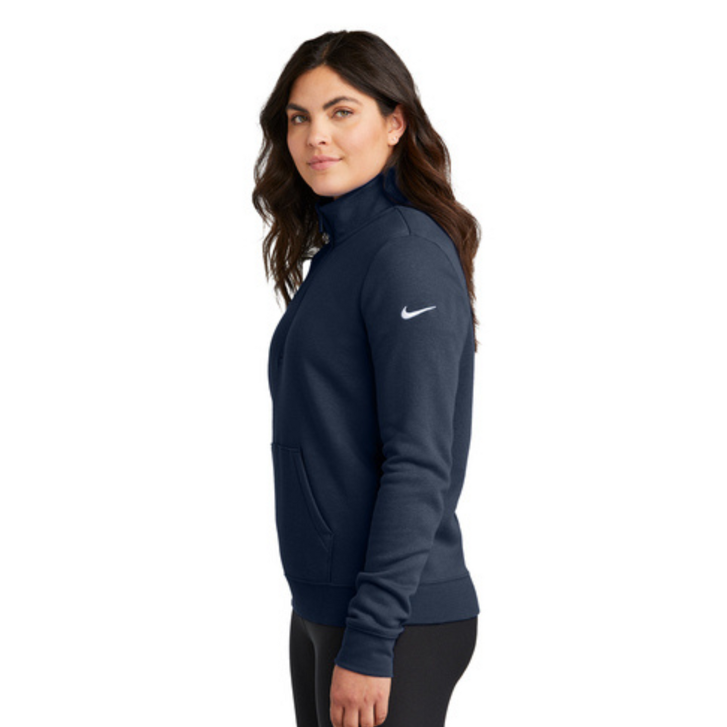 Nike Women's Club Fleece Sleeve Swoosh 1/2-Zip