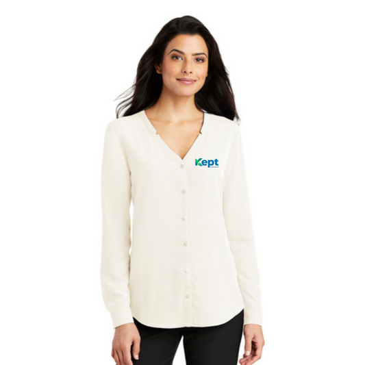 Port Authority ® Women's Long Sleeve Button-Front Blouse